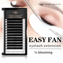Winky Beauty Easy Fans Volume Lashes Extensions Auto Fans Eyelashes False Flowering Auto Fan Eyelashes Blooming Volume Cilios