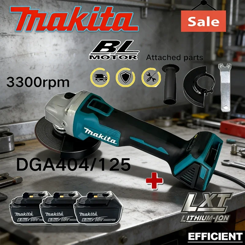 

Аккумуляторная угловая шлифмашина Makita DGA404 125/100 мм, бесщеточная, литиевая, высокомощная, для резки и полировки