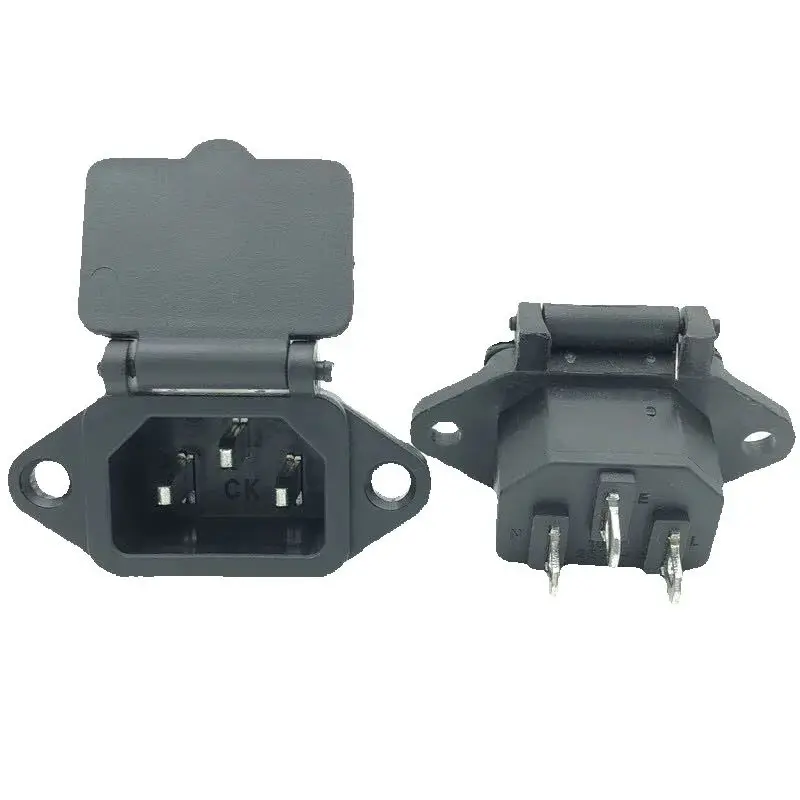 Waterproof IEC320 C13 C14 wired AC power Socket Receptacle Connector electric bicycle car battery Charging Outlet 15A 10A