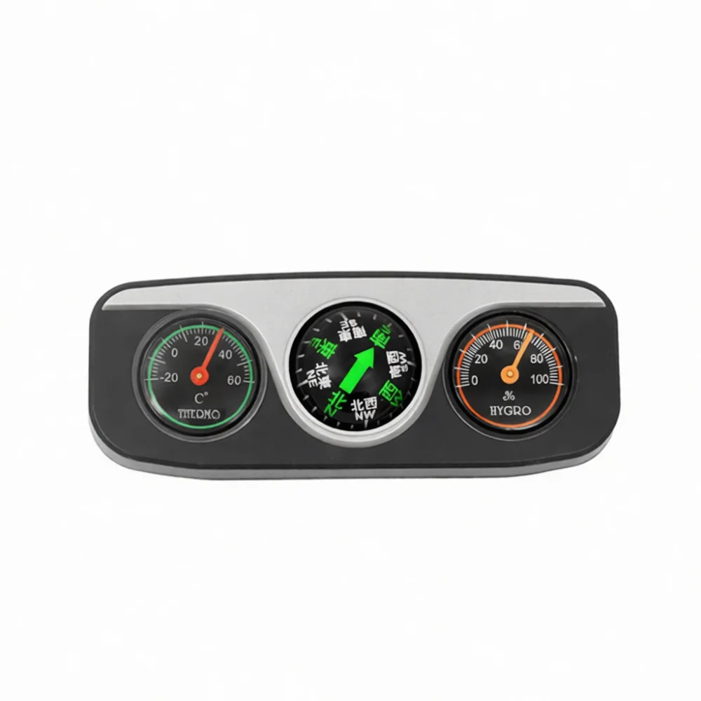 Multifunction Car Compass Thermometer Dashboard Decoration Interior Accessory Auto Navigation Guiding Device For All Vehicles