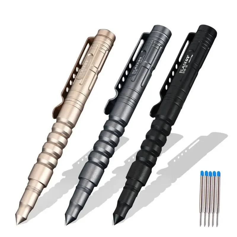 Self Defense Outdoor Tactical Pen Pen Aluminum alloy Tip Women EDC Anti-wolf Defense Tool Survival Kit Window Broken Hammer