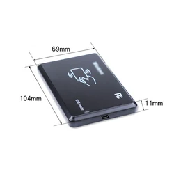 13.56Mhz IC 13.56mhz S50 S70 Contactless Card Black USB Proximity Sensor Smart rfid NFC Card Reader Support Window Linux