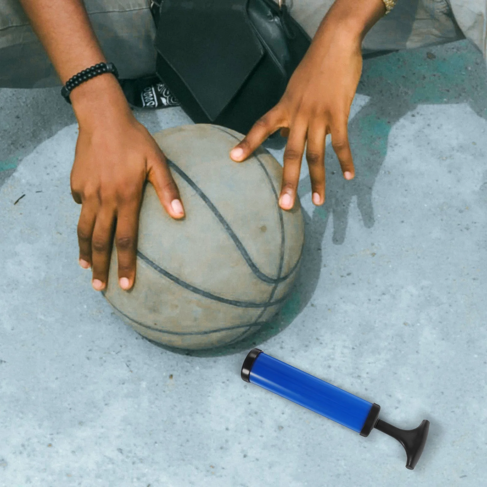 

Aluminum Alloy Portable Ball Pump Set Reusable Inflation Tool for Sports Basketball Multi-Function Ergonomic Design for Ball