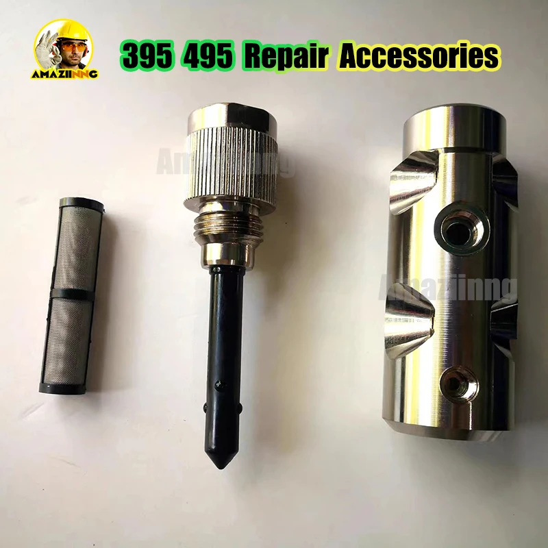 395/495 Airless Spraying Machine Accessories Airless Sprayer Filter Pump Plunger Rod Wear-Resisting Prime Spray Valve Re Turn