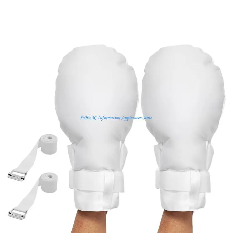 Protective Gloves With Secure Nylon Straps Breathable Design Restraint Mittens Skin Friendly Fabric For Injury Control