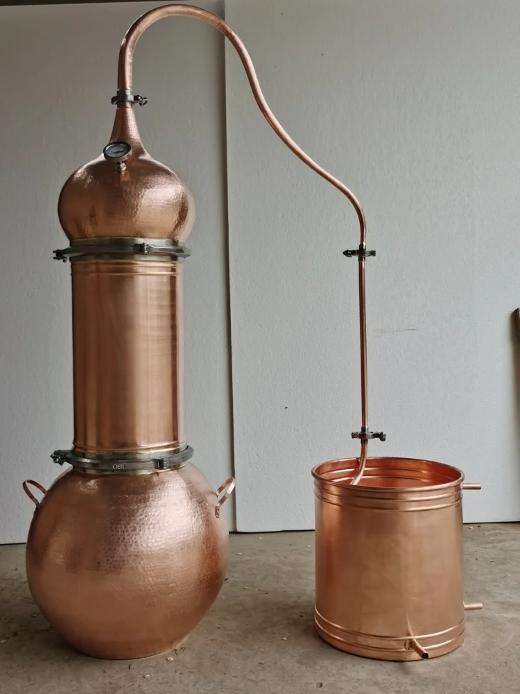 50L copper still, all copper pure dew machine, chuck still, distillation set, copper distiller