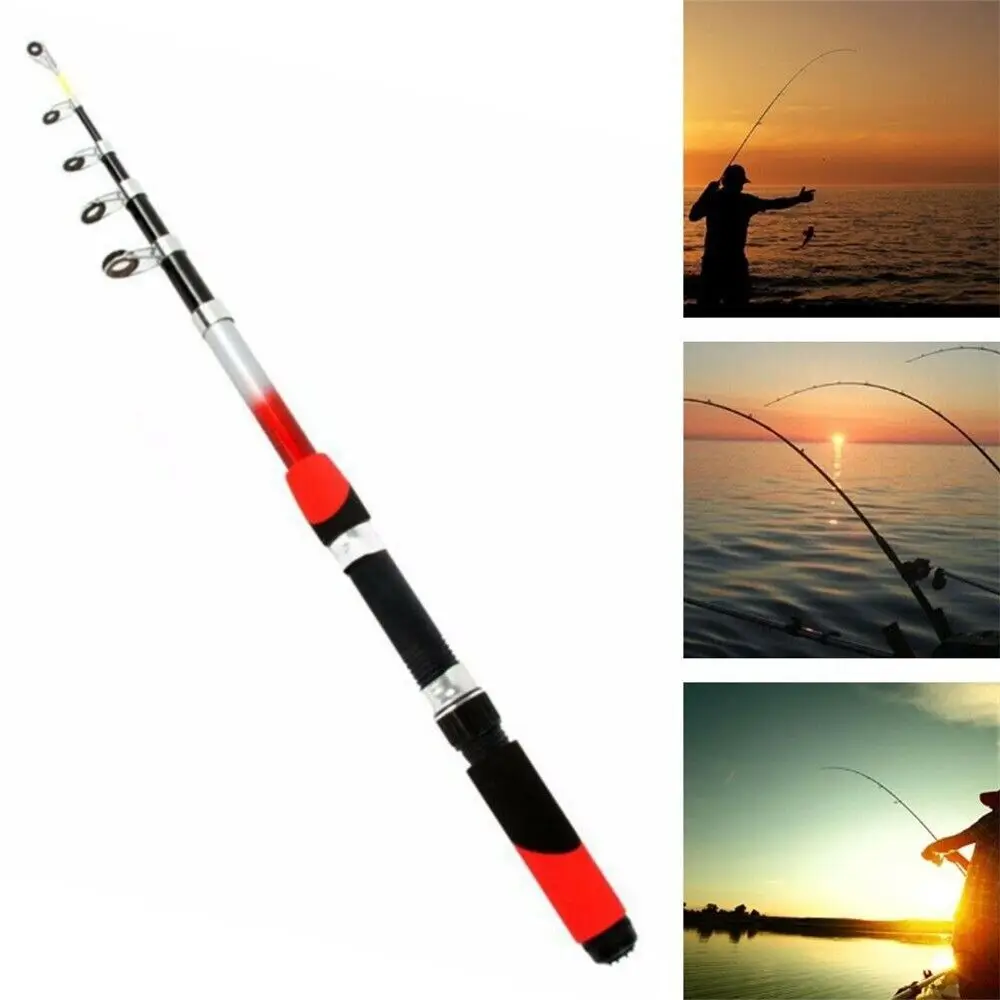 

Mini Travel Adjustable Telescopic Fishing Rod Fishing Tackle Carp Feeder Stream Hand Pole