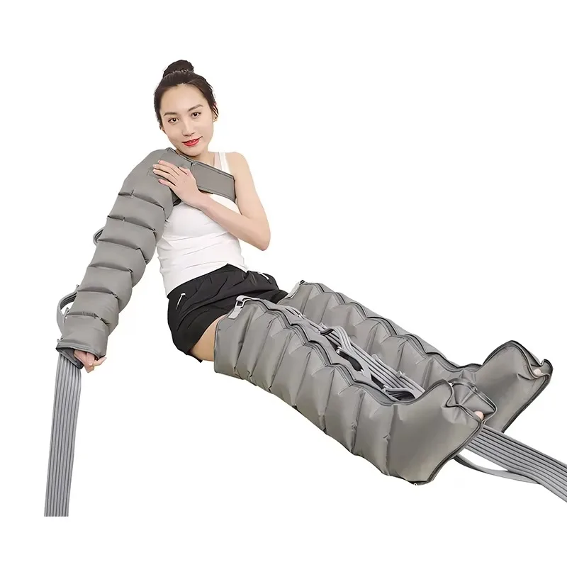 Eight Chambers 3 Sets Air Compression Massager with Heat Electric Pressotherapy Therapy Device for Home Rehabilitation