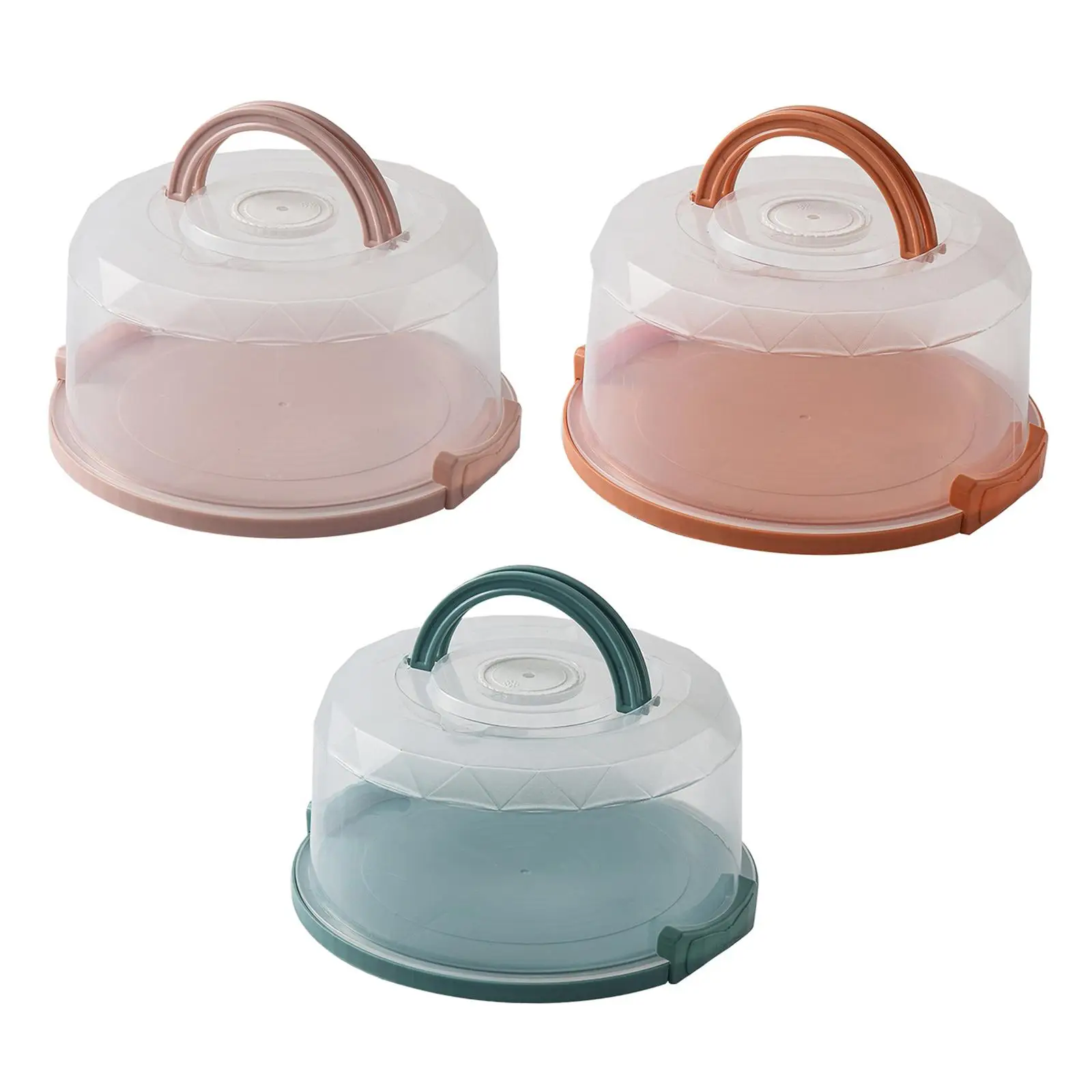 8inch Pie Cake Carrier with Lid and Handle, Round Cake Transport Container Cake Holder for Party Camping Kitchen Picnic