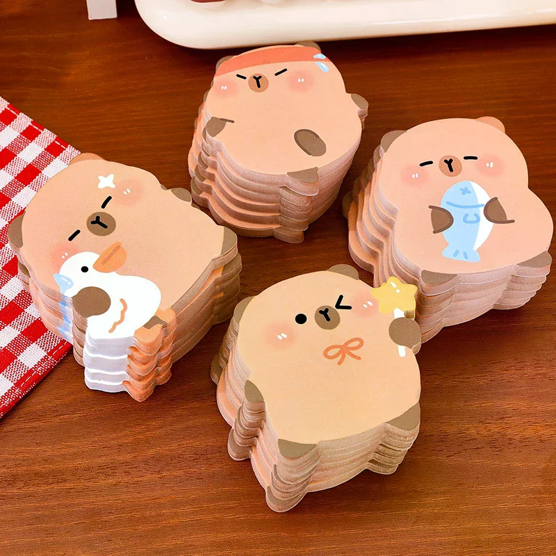 60 ورقة كابيبارا بوست ملاحظات لاصقة عالية الجودة لطيف قابلة لإعادة الاستخدام ملاحظات لاصقة الكرتون لاصق ملاحظات لاصقة طالب القرطاسية #2