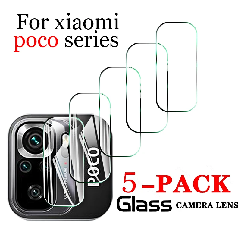 5PCS Poco M5 M5S Tempered Glass for Xiaomi Pocophone X4 X3 Pro NFC Screen Camera Lens Protectors Poco Poxo Pocco Poko F4 F3 Gt