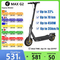 EU Stock Ninebot By Segway Max G2 Electric Scooter 35km/h Max Speed Update Motor 450W Powerful 70Km Range 551WH Kickscooter