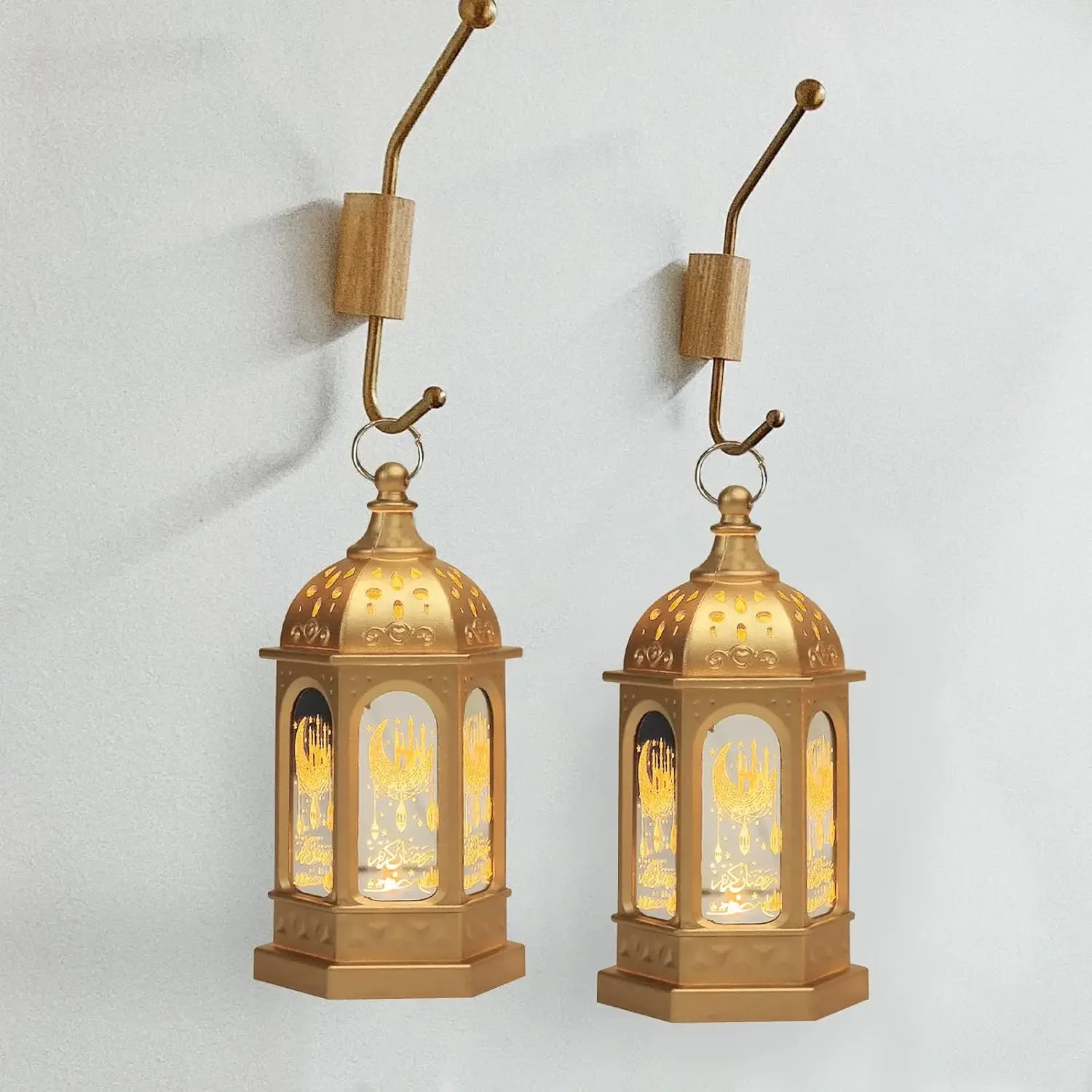 ديكورات فانوس رمضان، قلعة القمر، نمط الطاولة، زخرفة هدايا رمضان، مصباح عيد مبارك، ديكور نافذة الحائط في الهواء الطلق