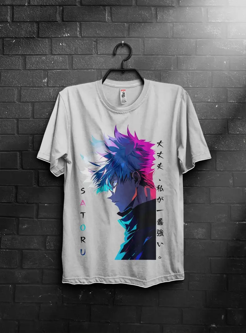 T-Shirt, Geschenk, Geschenk sie, Geschenk Männer, Geschenk Junge Geschenk, Anime, Anime Shirts, Anime Geschenke, Satoru, Jujutsu, Jujutsu Shirt, hand gefertigt, un