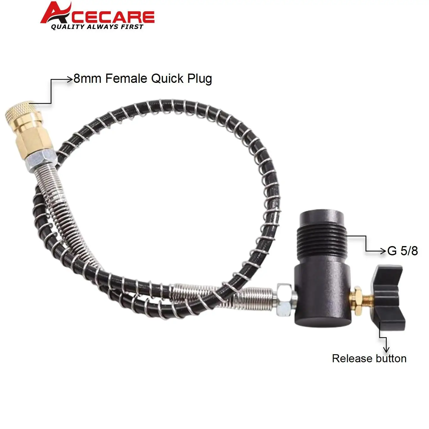 ACECARE G5/8 station Cylinder Refill Adapter 60cm Hose Submersible Pump Tube Filling The Adapter Gas Station