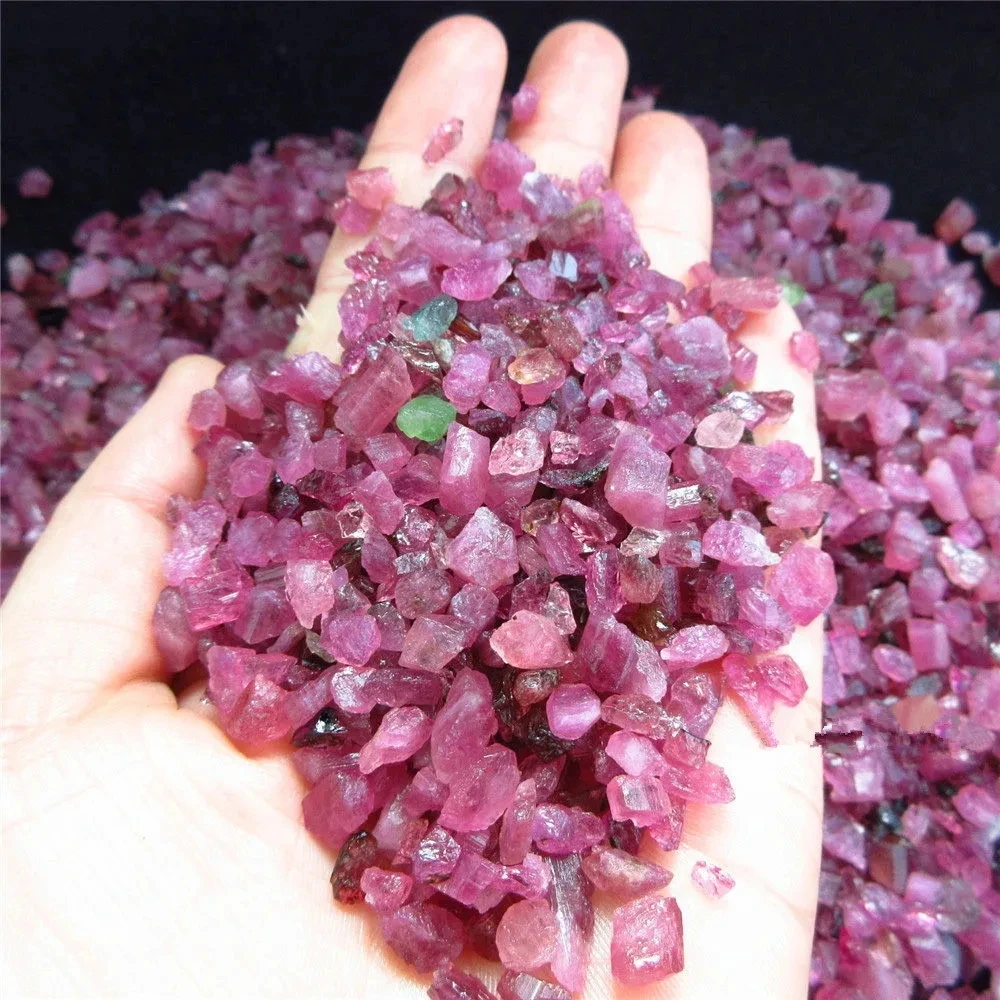 100g Natural Tumbled Red Tourmaline Bulk Stones Rough Crystal Gemstones Reiki