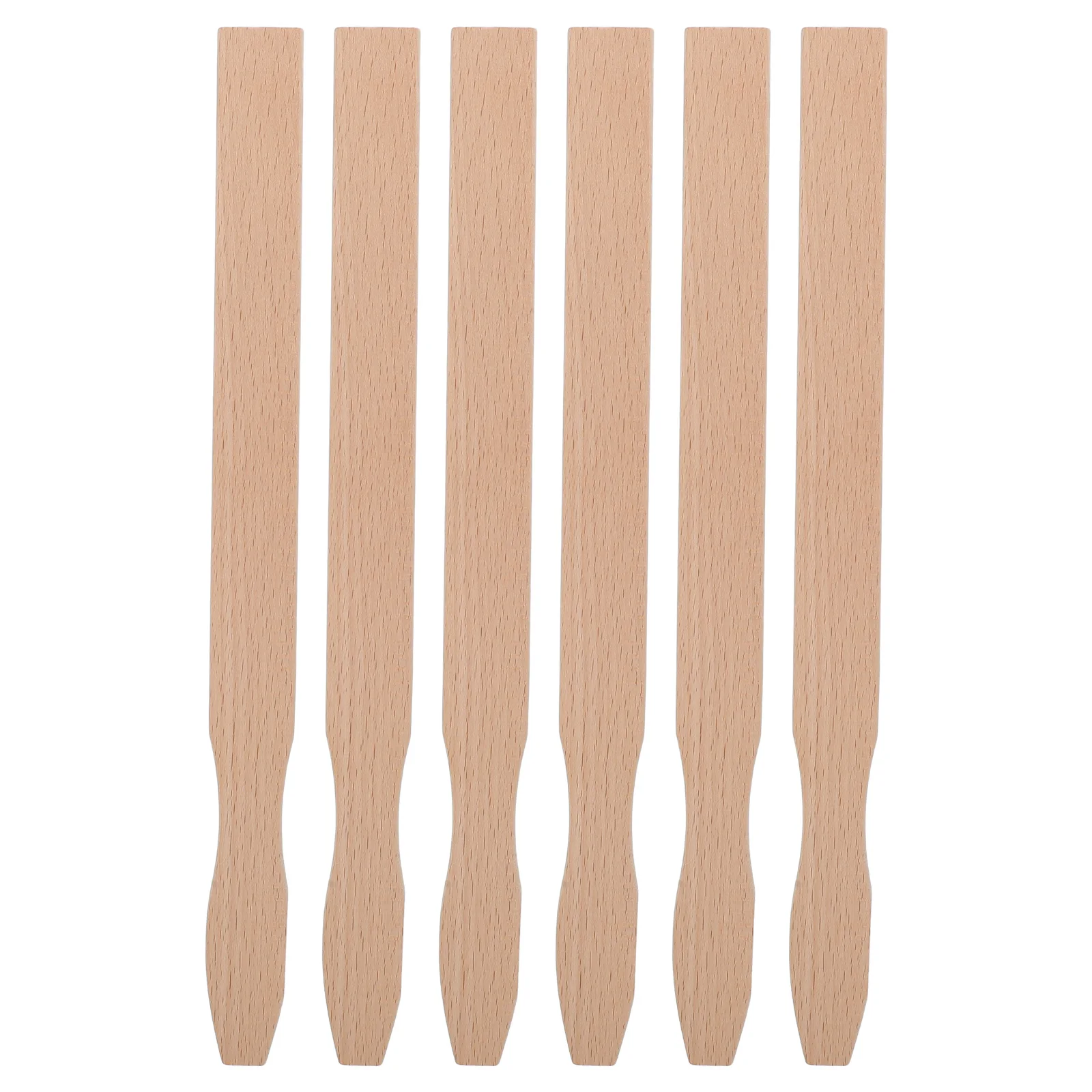 

6pcs Wooden Stirring Sticks For Epoxy Resin Paint Mixing Craft Projects Smooth Surface Reusable Durable Deformation Resistant