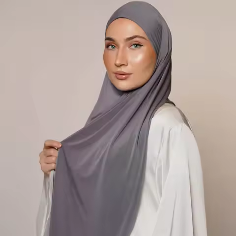 New Premium Jersey Line Hijabs for Women Hijab Scarf Bicolor Medina Silk Hijab Muslim Fashion  Head Wrap for Women Turban Femme