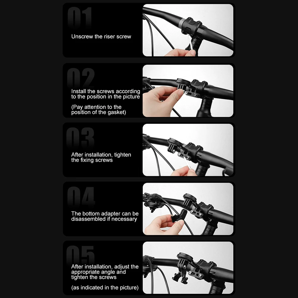 조정 가능한 자전거 마운트 자전거 액세서리 확장 자전거 컴퓨터 마운트 콤보 자전거 조명용 확장 마운트 스포츠 액션 카메라