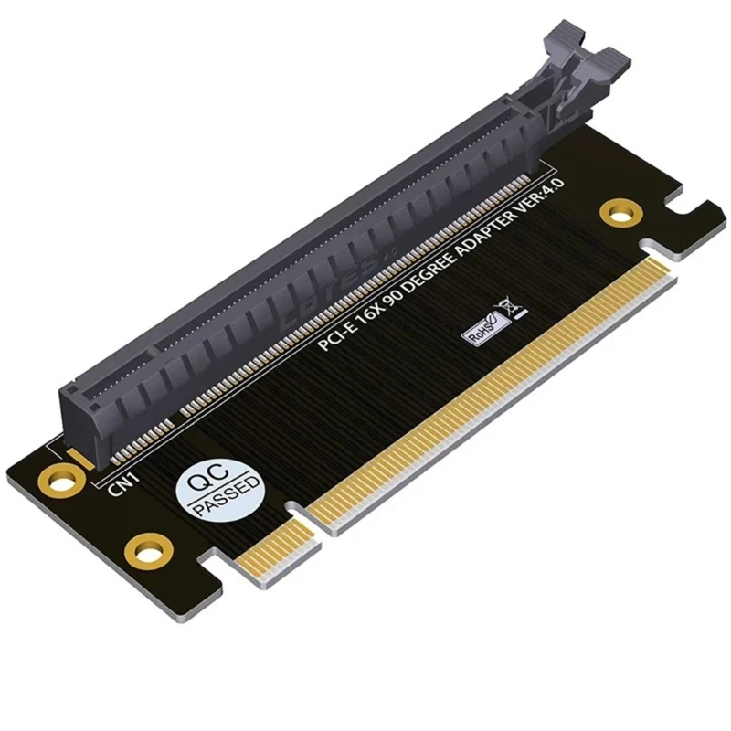 

PCIE to PCIE4.0 16X Slot 90 Degree Connector Adapter Improved Connector Dropship