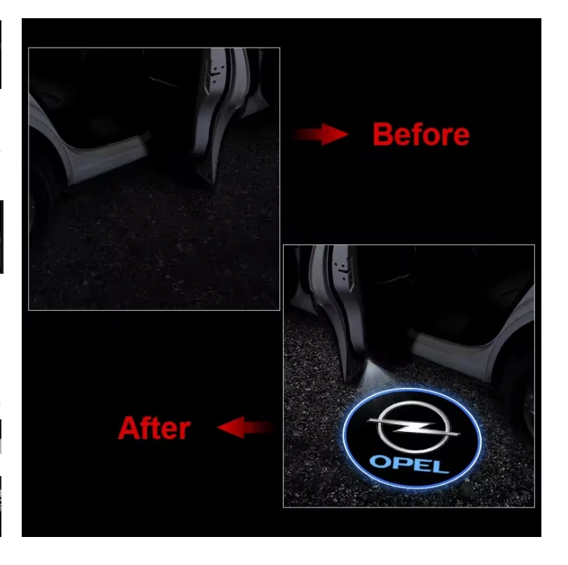 جهاز عرض عالمي لباب السيارة LED أضواء ترحيب عالية الوضوح أو Opel Astra j Insignia Astra g Corsa Zafira b Mokka Vivaro #4