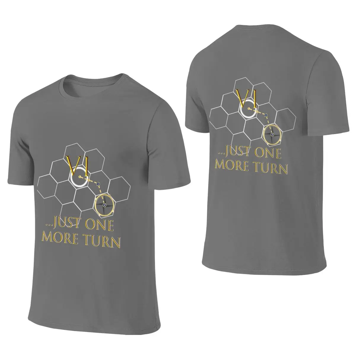 Just One More Turn (Black) Moisture-Absorbing And Breathable Reversible T-shirt Basic Commuting Embroidery Basic Tee