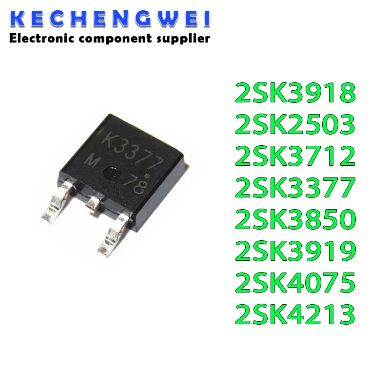 10PCS 2SK3918 K3918 TO-252 2SK2503 K2503 2SK3712 K3712 2SK3377 K3377 2SK3850 K3850 2SK3919 K3919 2SK4075 K4075 2SK4213 K4213 SOT