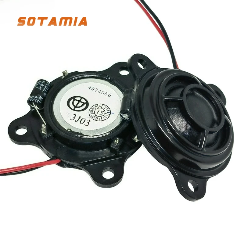 Sotamia 2 peças 48mm tweeter alto-falante de áudio 4 ohm 20w triângulo posicionamento buraco alto-falante de seda do carro diy tweeter modificação de áudio do carro