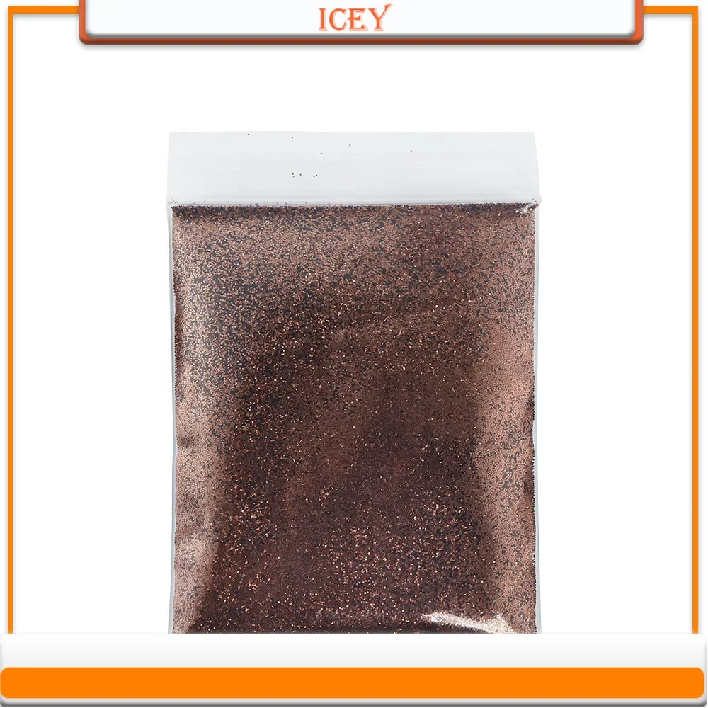 Icey Beauty ผงทาเล็บสีน้ำตาลกาแฟ10กรัมผงแป้งกากเพชรสำหรับตกแต่ง