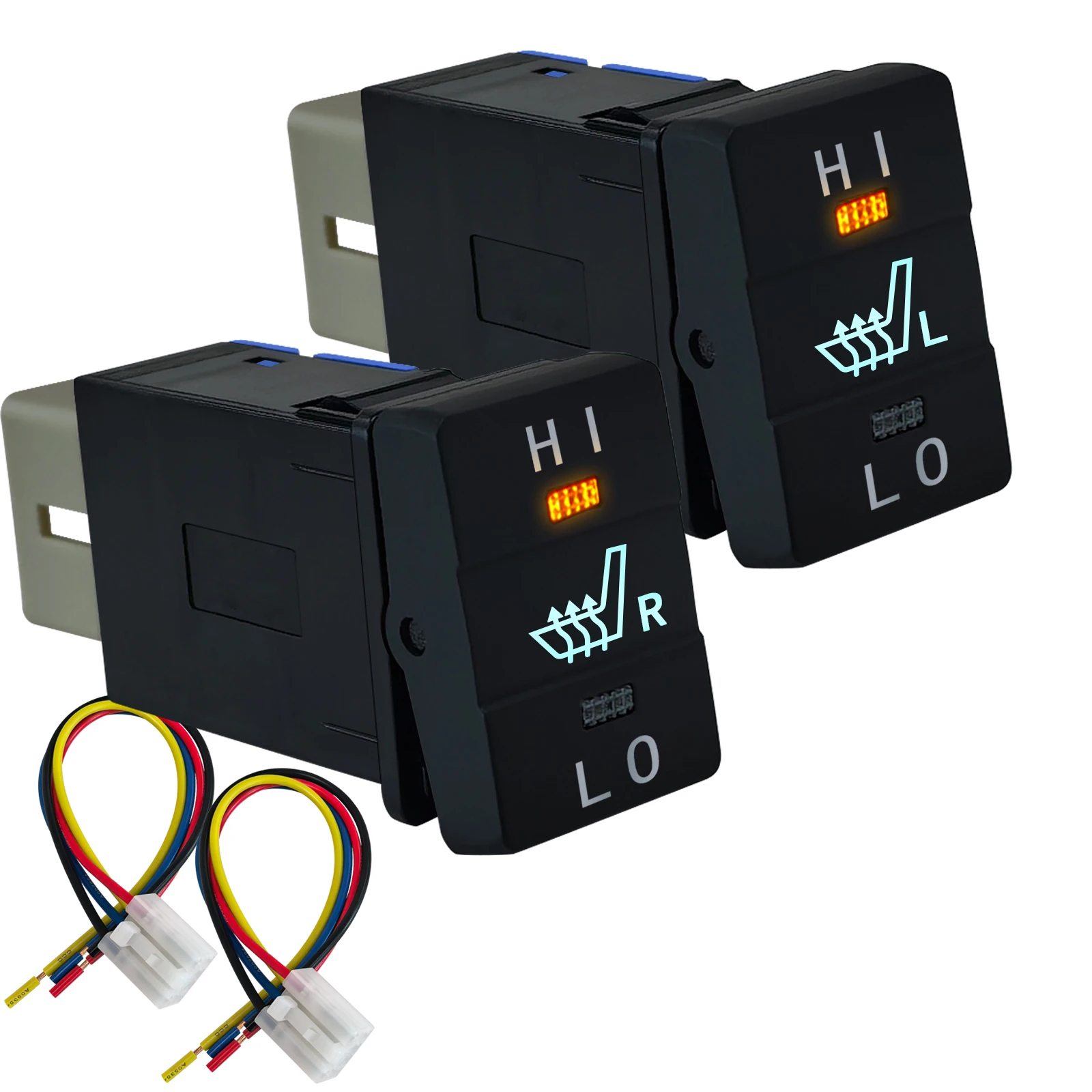 12V Car Seat Heating R L Switch Control Button Power On Off Rocker Switch Auto Seat Heater Fan Switch for Toyota Car Accessories