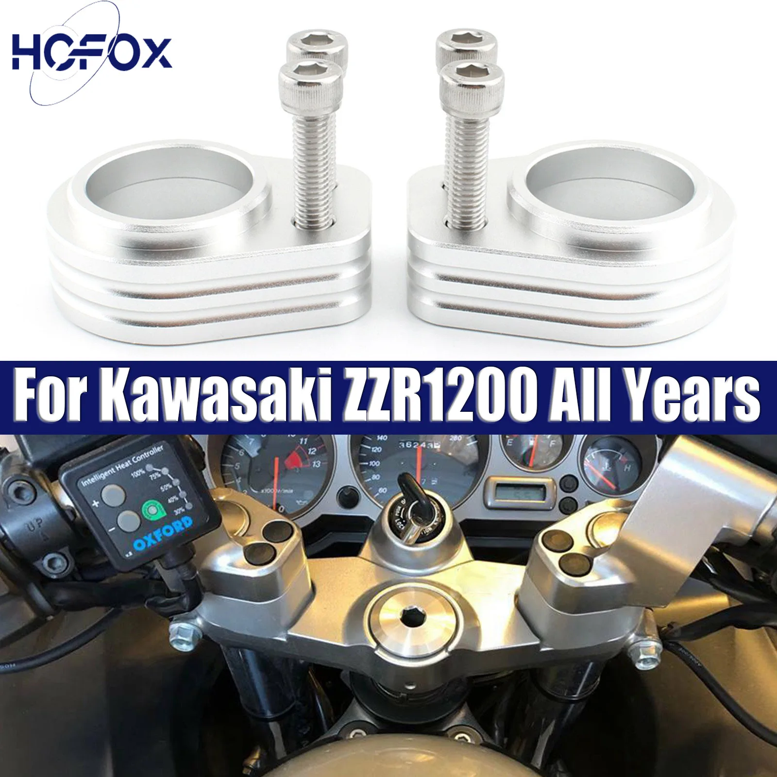 

19.5MM Handlebar Riser Clamp For Kawasaki ZZR1200 All Years