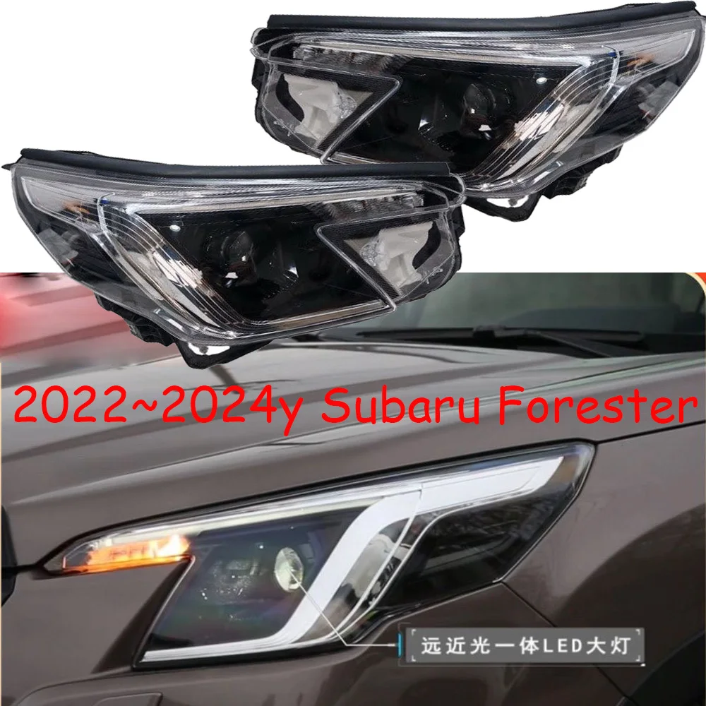 1pcs Car bumper head lamp for Subaru Forester headlight 2022~2024y LED daytime head light fog