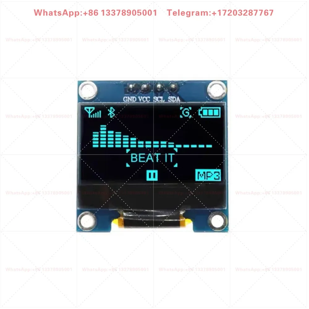 10PCS  0.96-inch OLED screen 12864 LCD display module ssd1306 serial port parallel port i2c interface 4-pin module