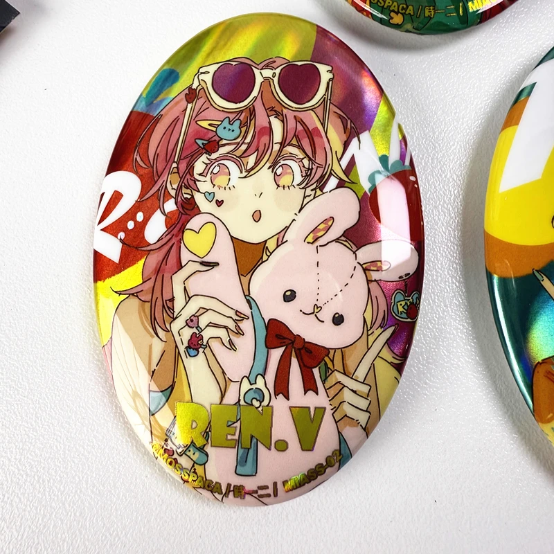 My Mom Is A Super Star Double Flash Badge - Comic Characters Acrylic Transparent Card Collectible Fun Gift for Fans