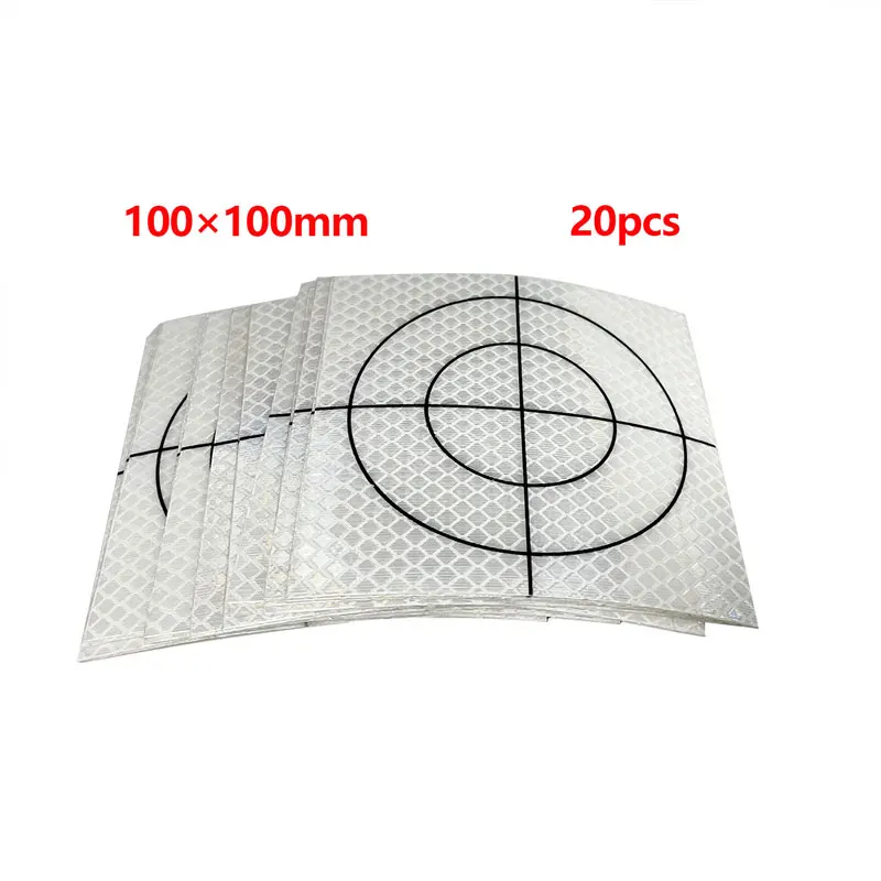 

20 Pcs 100X100mm Reflector Sheet Reflective Tape Target for Total Station