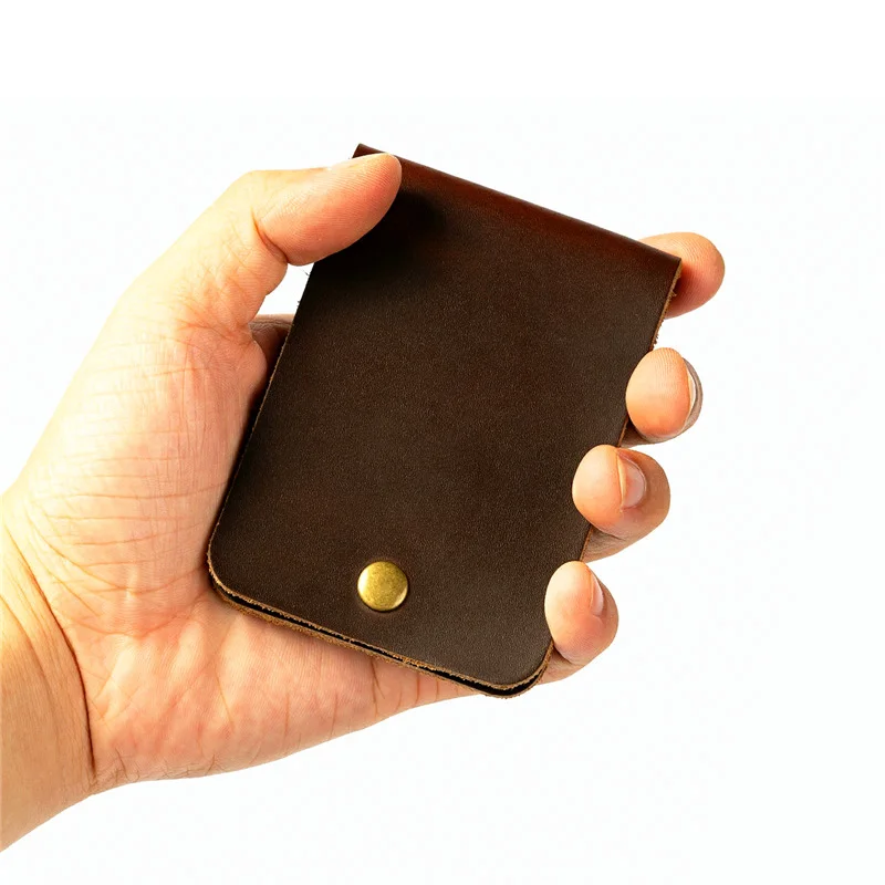 Tarjetero personalizado hecho a mano, tarjetero de cuero para hombre, tarjetero de negocios, cartera, funda para proteger