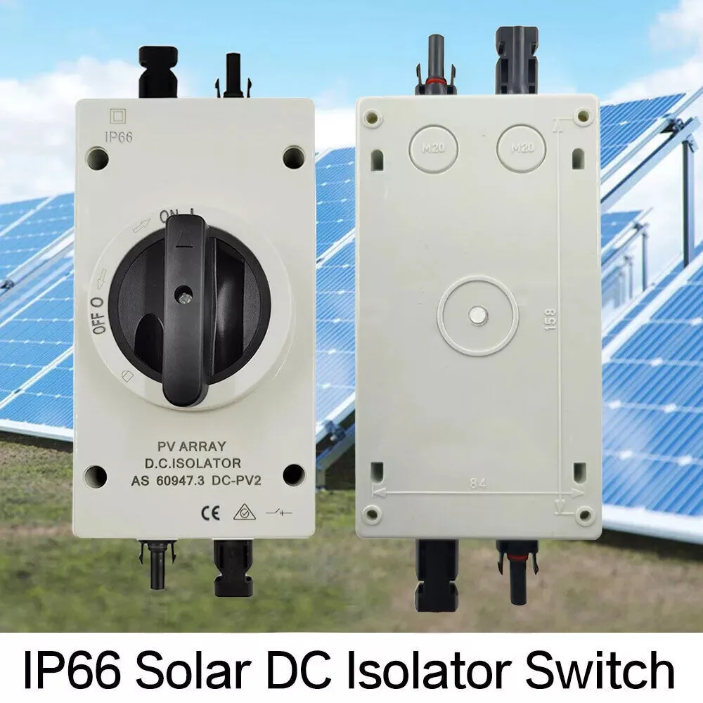 32A PV DC Isolator Switch Quick Solar Disconnect Switch IP66 Water Proof 1200V
