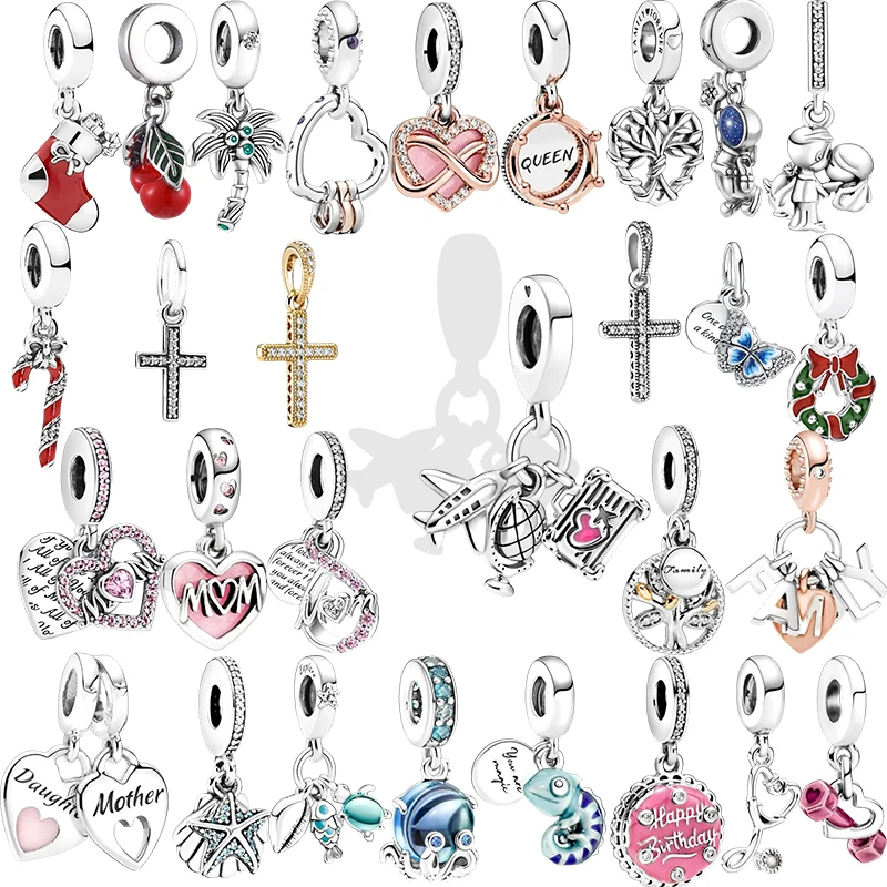 

Бестселлер женских украшений, подходящих для оригинального дизайна: бусины с подвесками в виде самолета, глобуса и чемодана, для браслета и ожерелья