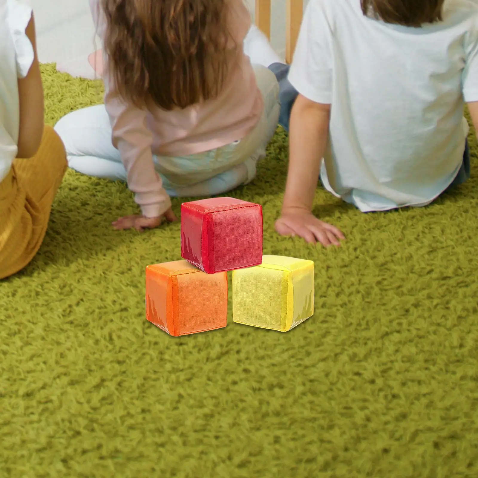 Playing Learning DIY Stacking Dice Toy for Teaching Classroom Activities and Board Games with Washable Sponge Material