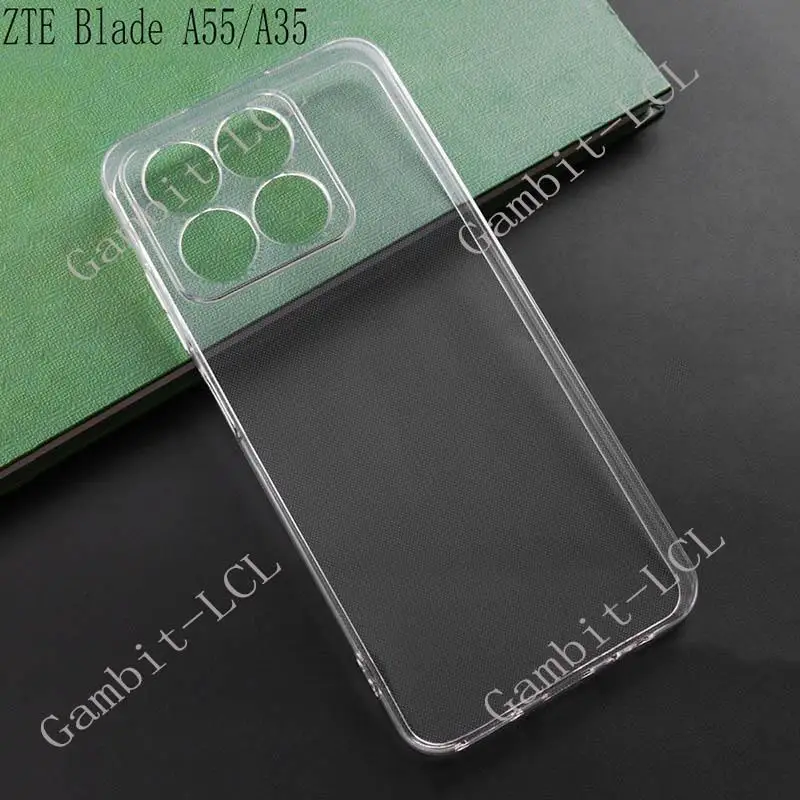 Anti-Falling Case For ZTE Blade A35 A55 BladeA35 Z2450 Soft Silicone TPU Original Shockproof Back Cover ON ZTE Blade A55