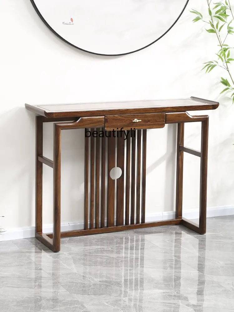 New Chinese Style Console Tables Solid Wood Altar a Long Narrow Table Old Elm Console Entrance Cabinet