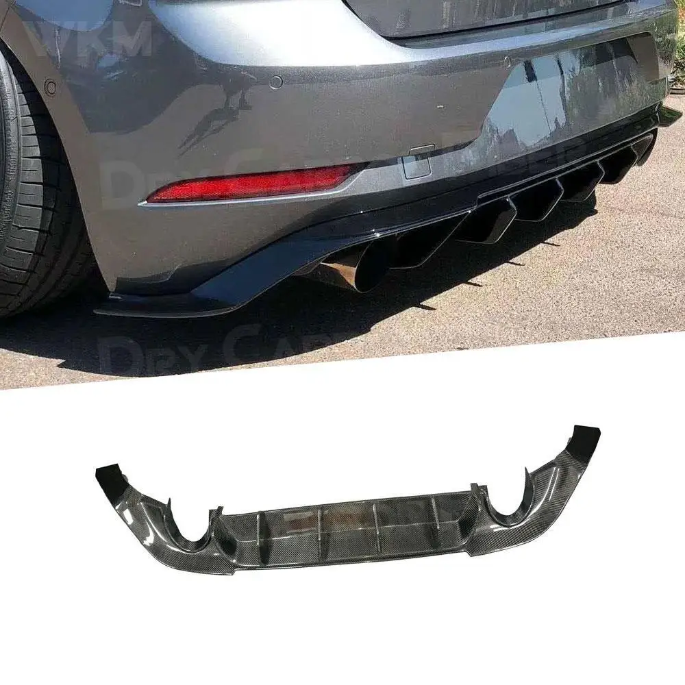 

Carbon Fiber Rear Bumper Lip Fit For VW Golf 7.5 MK7.5 Standard And GTI 2017 2018 2019 Rear Diffuser Rear Bumper Spoiler FRP Kit