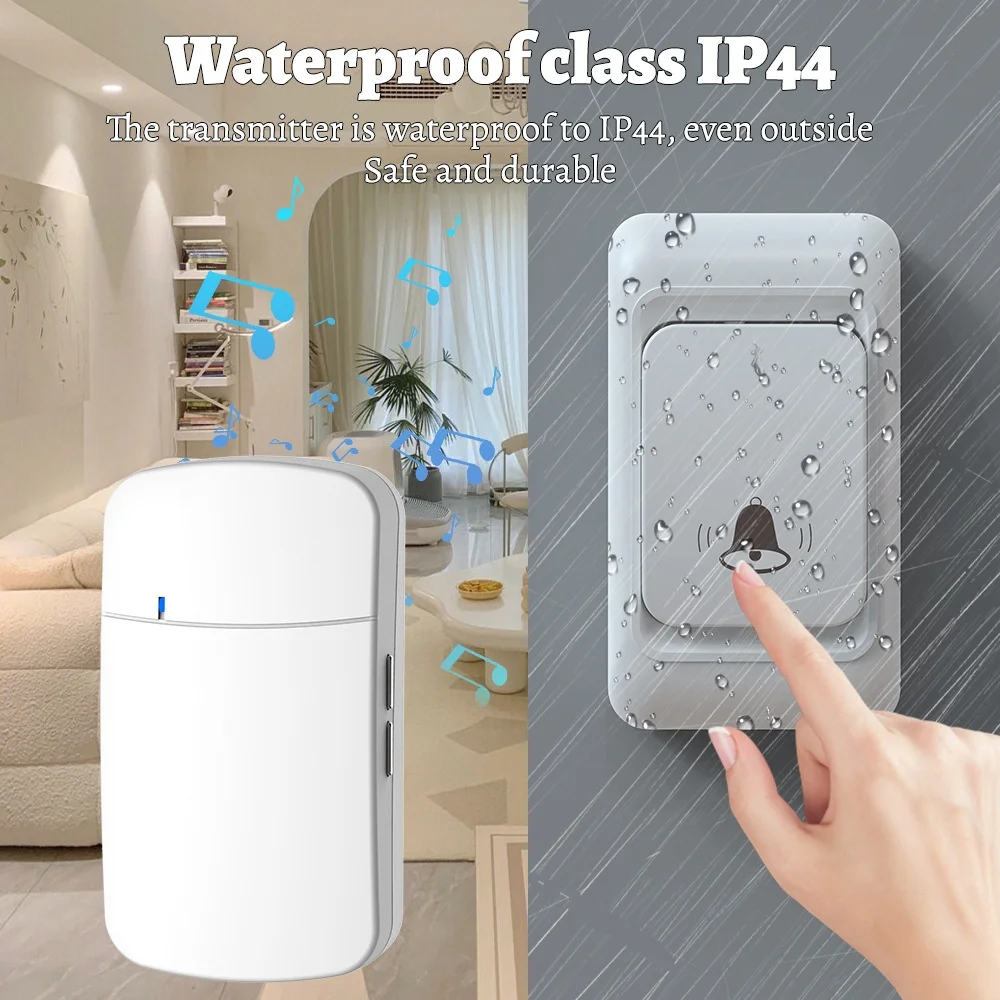 Outdoor Wireless Doorbell Waterproof House Chime Kit 300M Remote EU US Plug Home Remote Welcome Door Bell Calls 38 Ringtones New