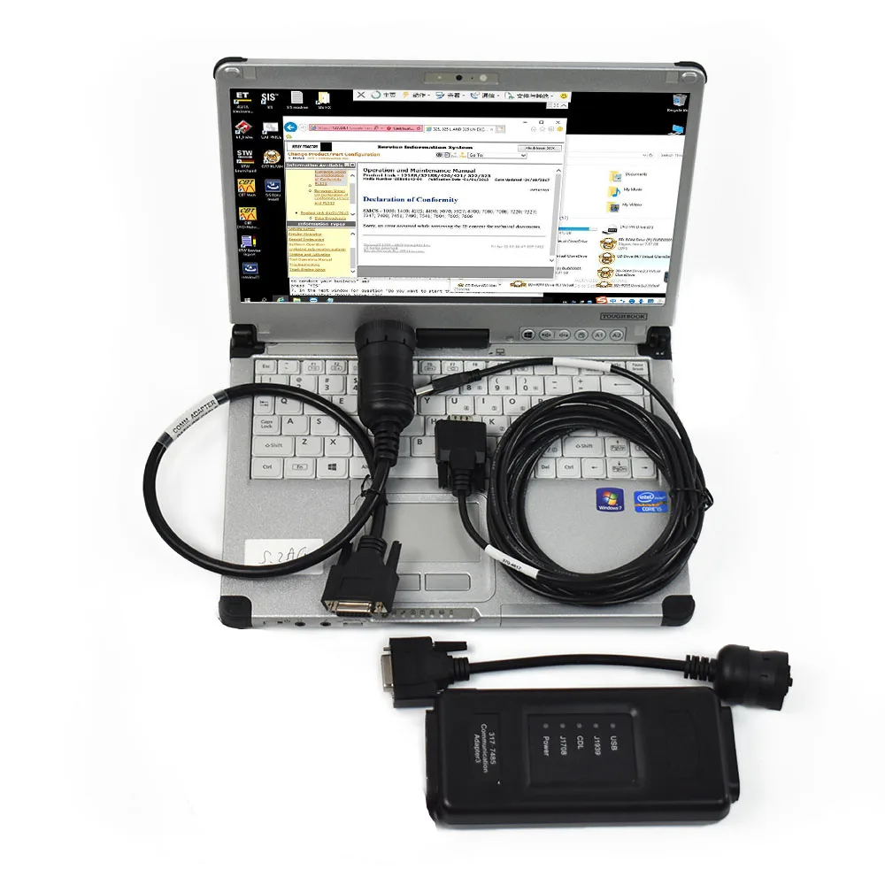 

For Cat Adapter3 ET3 J1939 J1708 Diagnostics Testing Scanner Communication 317-7485 Truck Excavator Diagnostic Tool CF C2 Laptop