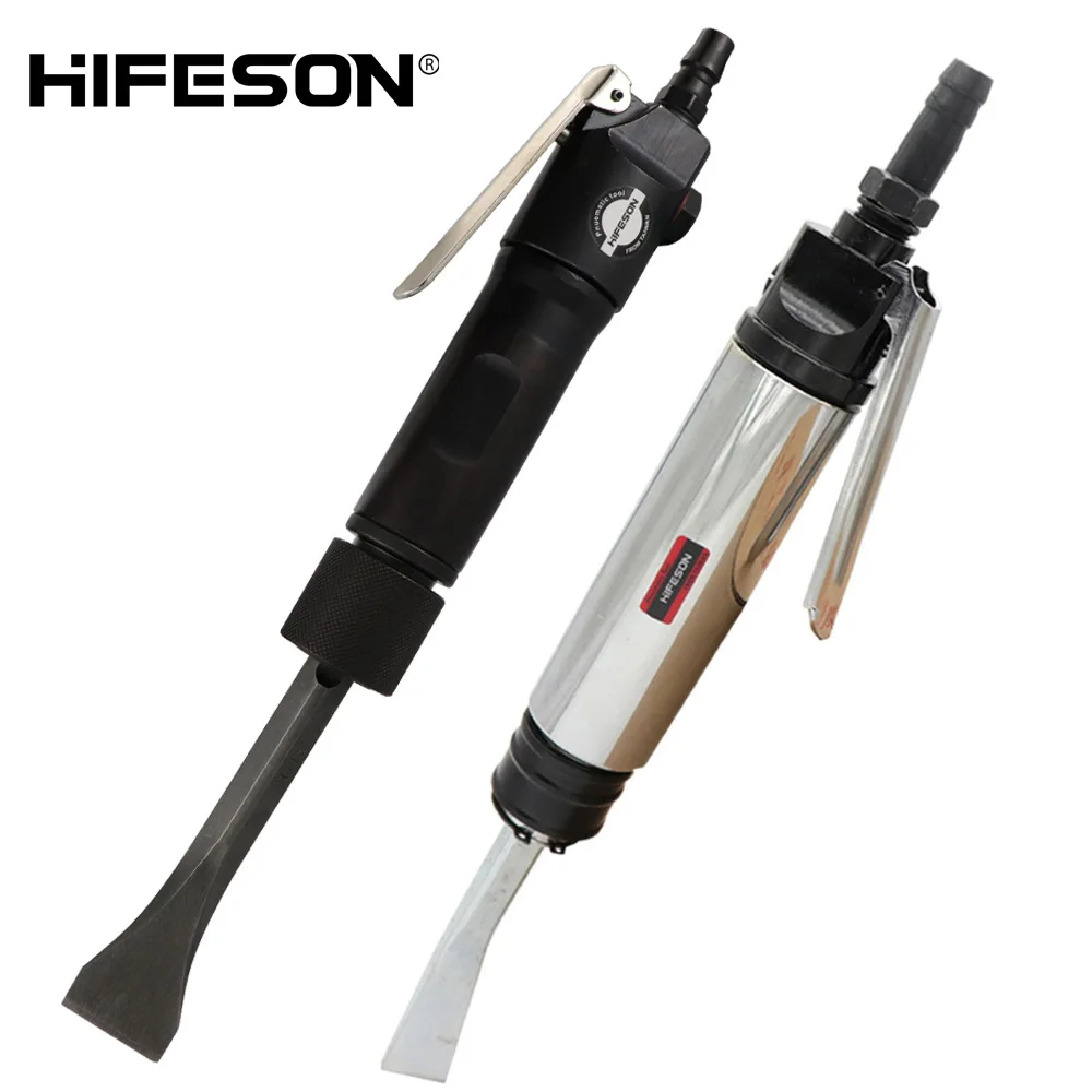 HIFESON Z8 Straight Air Shovel Pneumatic Pick Pneumatic Chisel Rust Remover Pneumatic Hammer with 2 Shovel Heads Multi-function