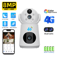 V380 4G SIM Card Camera 4MP PTZ 4K WiFi 360° Baby Monitor AI Cry Detection 4000mAh