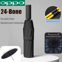 OPPO 24 Bones Fully Automatic Double Bone Folding Umbrella For Sun UV Protection Rain Resistance And Strong Wind Resitance