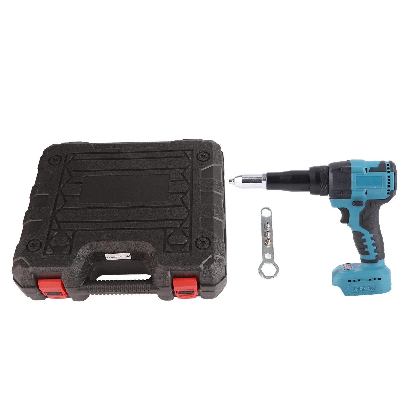 18V Cordless Brushless Electric Rivet Gun Made of ABS Materia Ergonomic Handle Industry LED Automatic Rivet Nut Hand Tool