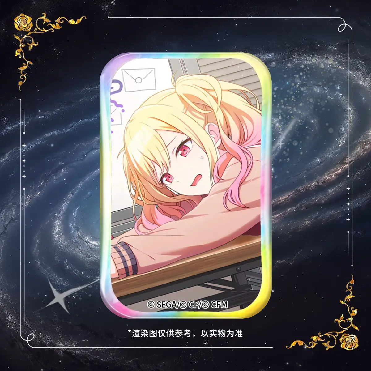 جديد أنيمي مشروع Sekai Hinomori Shiho Tenma Saki Hoshino Ichika Kagamine Rin مستطيلة فلاش بروش زر الملابس شارة دبابيس