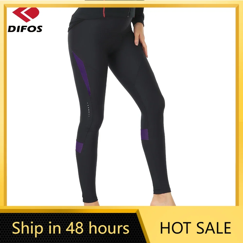 DIFOS Women\'s Cycling Pants Winter Warm Mountain Road Bike Riding Trousers Anti-shock 3D Padd Reflective Sports Bicycle Pants